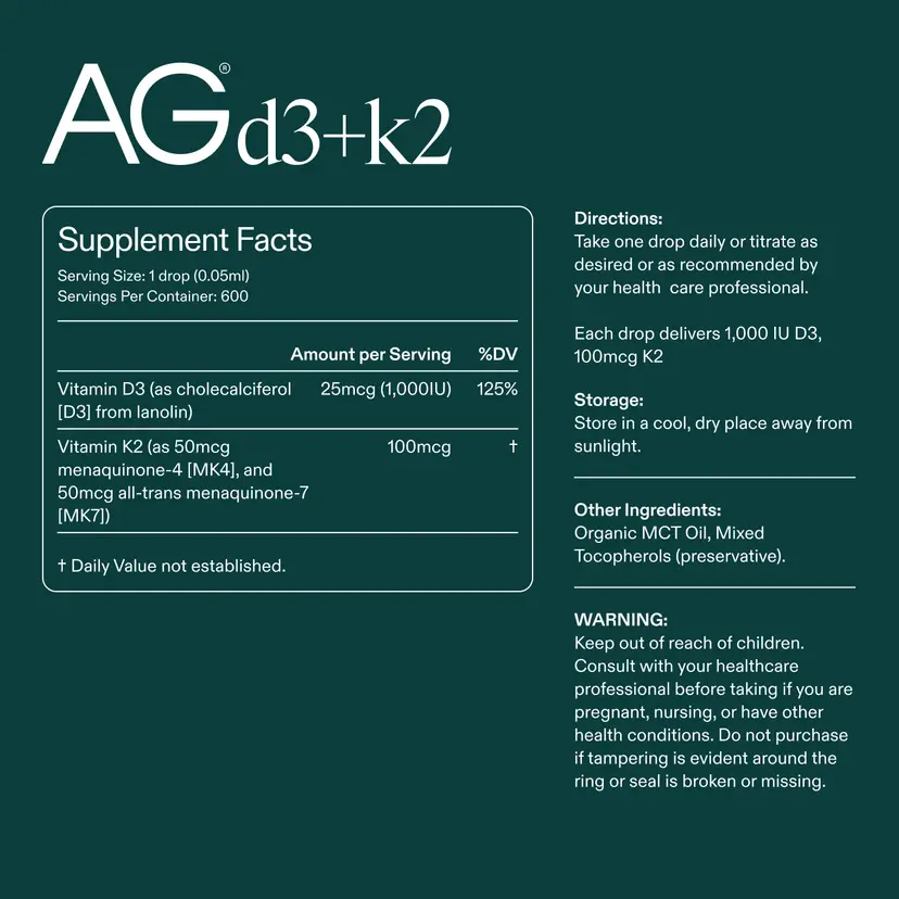 AG Vitamin D3+K2